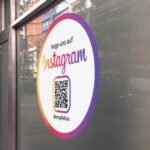 Aufkleber Sticker "Folge uns auf Instagram Rund Clean