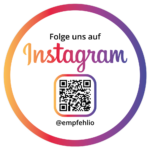 Aufkleber Sticker "Folge uns auf Instagram Rund Clean – Bild 2