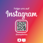 Aufkleber Sticker "Folge uns auf Instagram QUADRAT