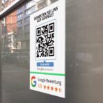 Google Aufkleber mit QR Code