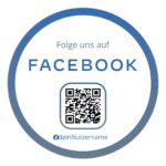 Aufkleber Sticker "Folge uns auf Facebook" Rund Clean