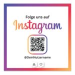 Aufkleber Sticker "Folge uns auf Instagram" Quadrat Clean – Bild 2
