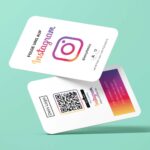 Folge uns auf Instagram Visitenkarte "Clean" mit Instagram QR Code