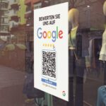 Google Aufkleber mit QR Code Clean