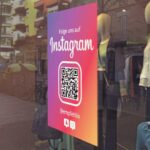 Aufkleber Sticker "Folge uns auf Instagram" Hochkant