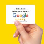 Bewerten Sie uns auf Google Visitenkarte "Dezent" mit Google Bewertung QR Code – Bild 2