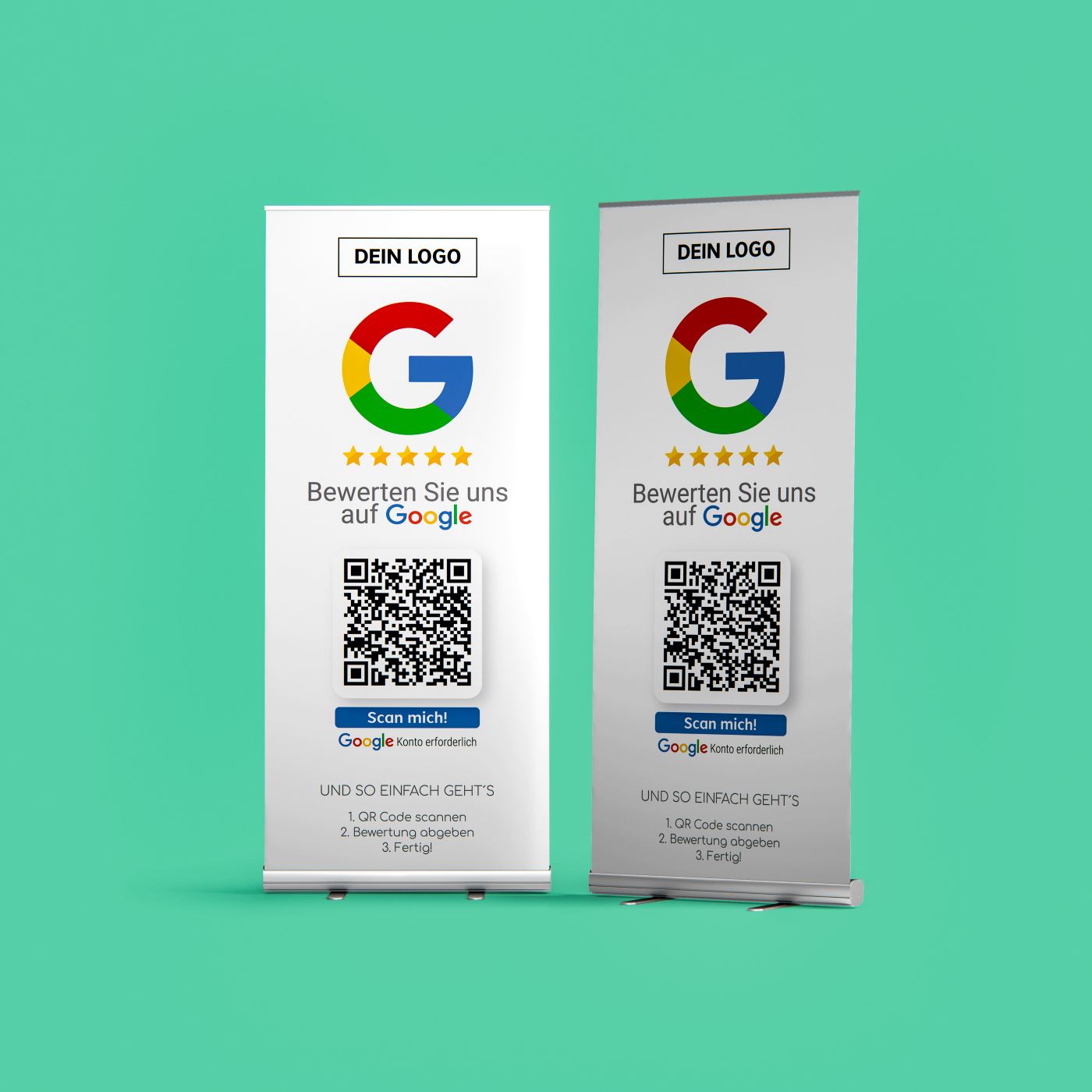 Bewerte uns auf Google Roll Up Banner