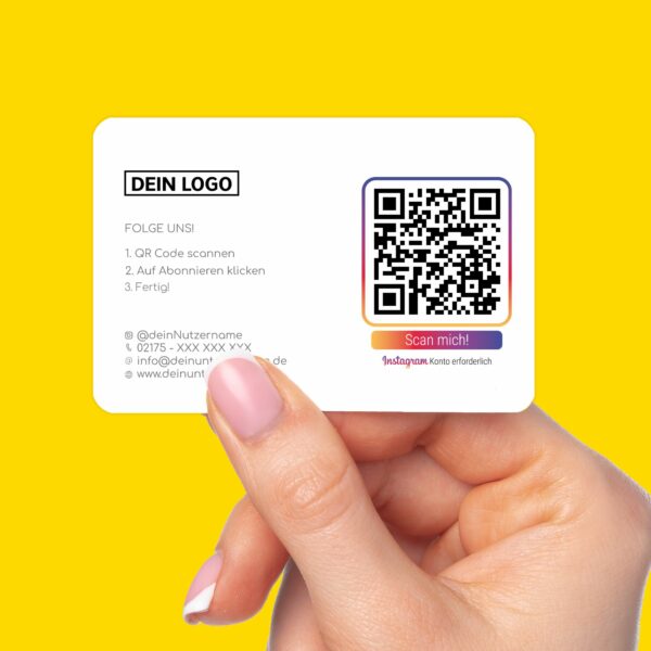 Folge uns auf Instagram Visitenkarte "Icon" mit Instagram QR Code – Bild 3