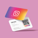 Folge uns auf Instagram Visitenkarte "Icon" mit Instagram QR Code