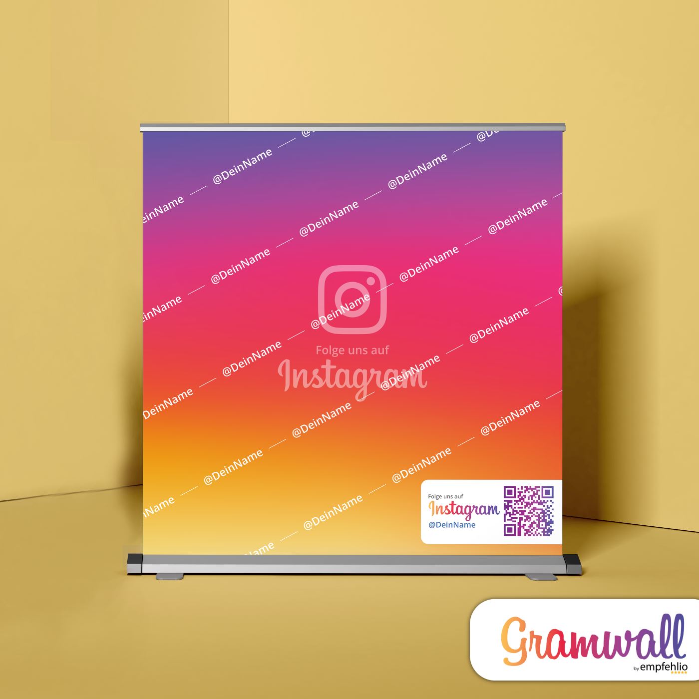 Gramwall - Instagram Roll Up Banner Color