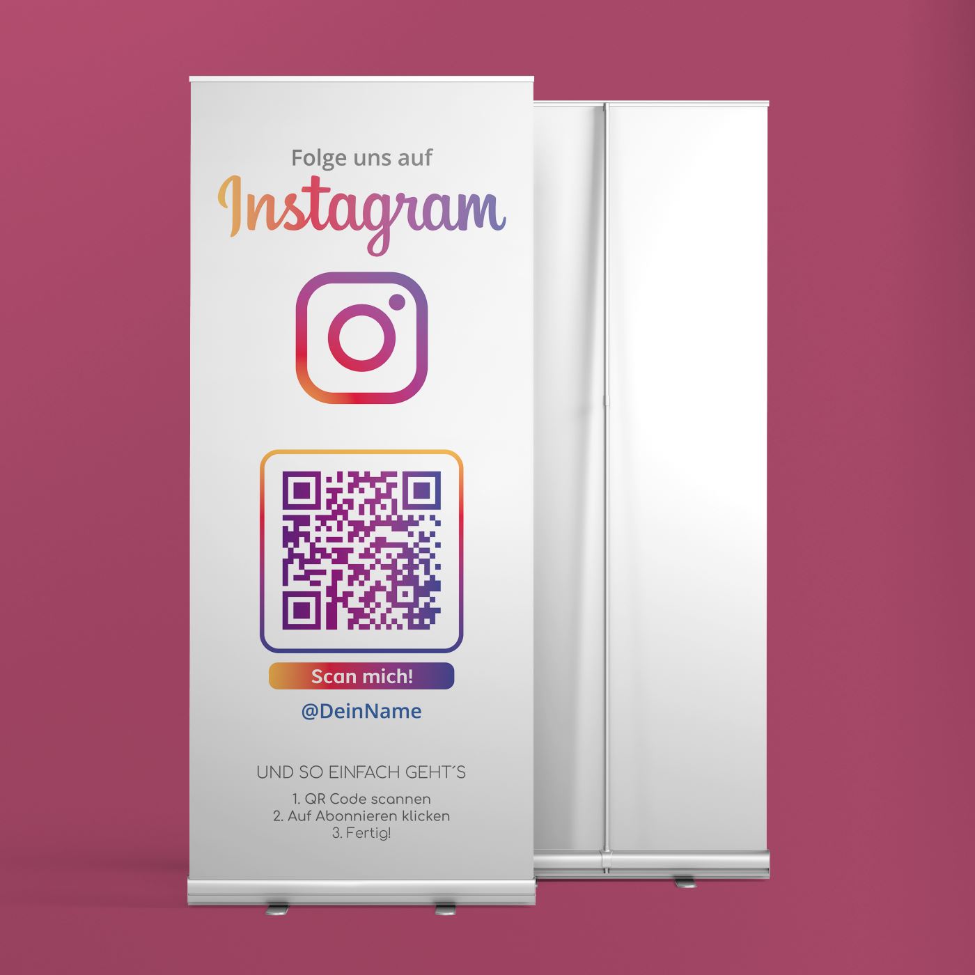 instagram roll up clean 2 empfehlio s 66 Instagram Roll Up Banner Clean – Bild 1