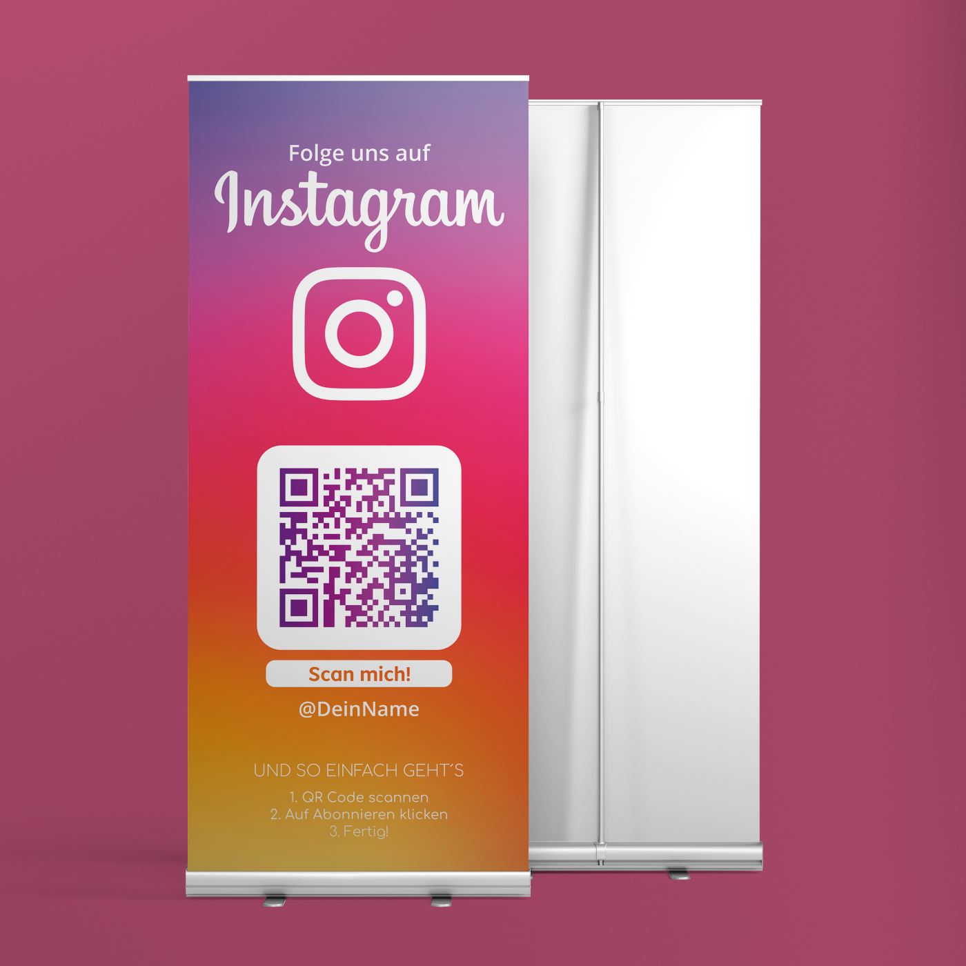 Instagram Roll Up Banner Color