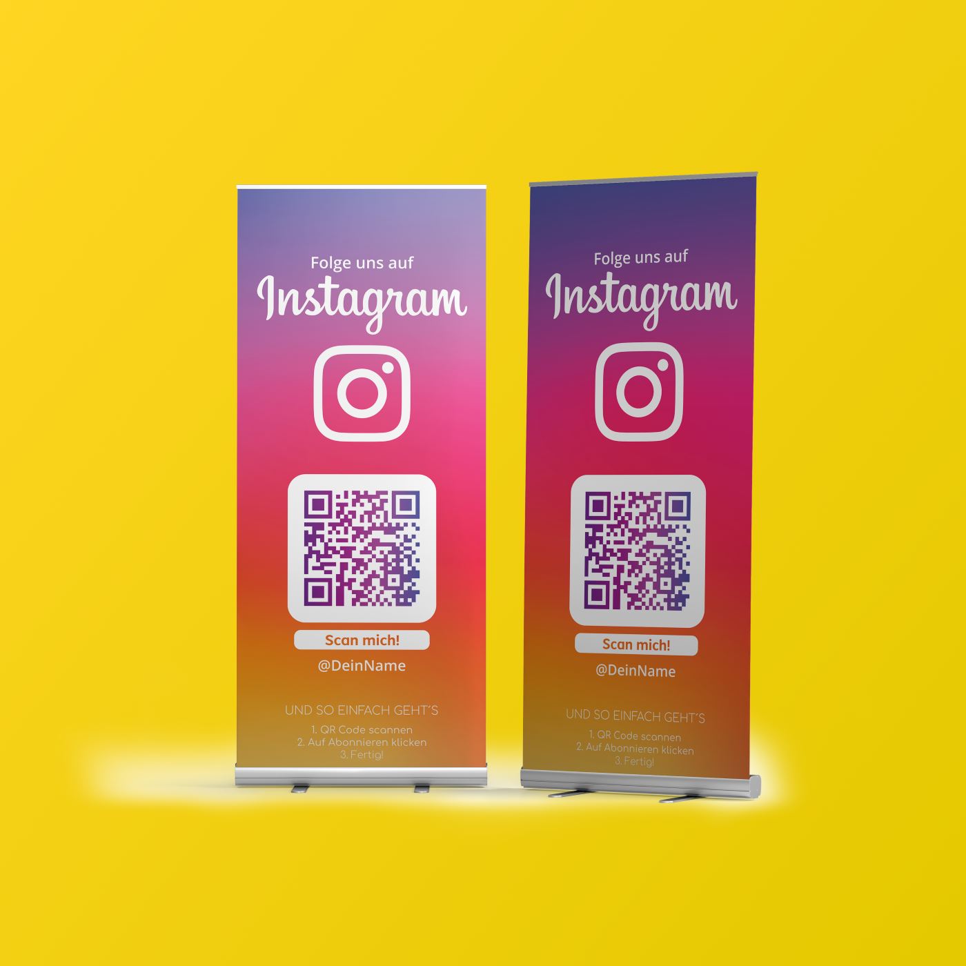 Instagram Roll Up Banner Color