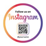 Instagram Name QR Code Sticker Clean – Bild 2