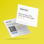 Bewerten Sie uns auf Google Visitenkarte Square mit Google Bewertung QR Code – Bild 4