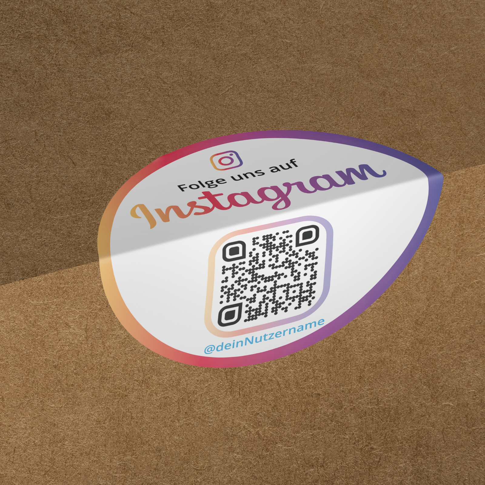 Instagram Aufkleber Etiketten Rolle Clean