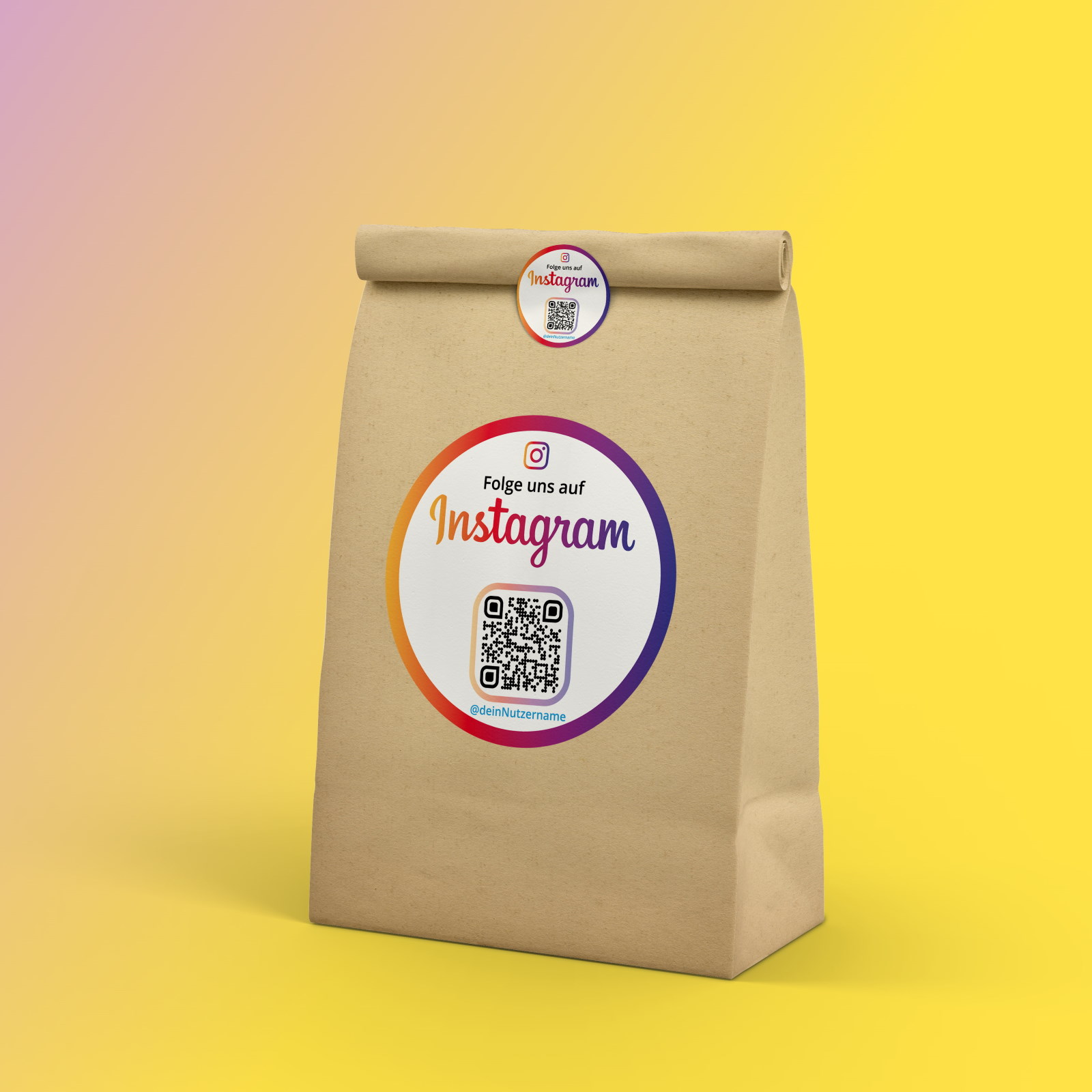 Instagram Aufkleber Etiketten Rolle Clean