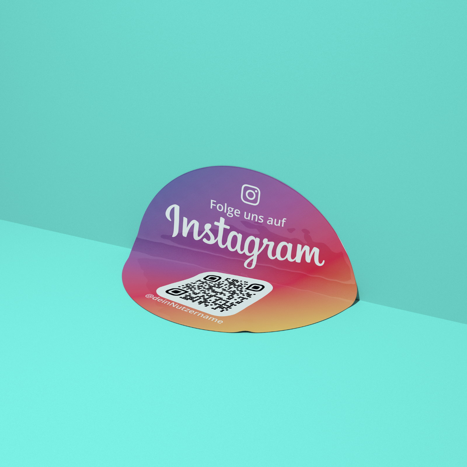 Instagram Aufkleber Etiketten Rolle Color