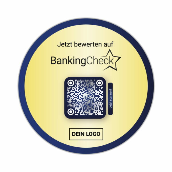 Bewerten Sie uns auf BankingCheck Aufkleber mit BankingCheck QR Code – Bild 5