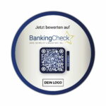 Bewerten Sie uns auf BankingCheck Aufkleber mit BankingCheck QR Code – Bild 6