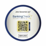 Bewerten Sie uns auf BankingCheck Aufkleber mit BankingCheck QR Code – Bild 4