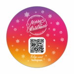 Aufkleber Sticker "Folge uns auf Instagram" Rund XMAS Edition – Bild 2