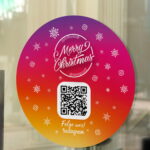 Aufkleber Sticker "Folge uns auf Instagram" Rund XMAS Edition