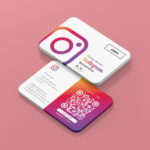Folge uns auf Instagram Visitenkarte "Iconic" mit Instagram QR Code
