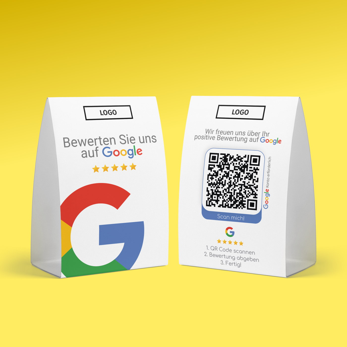 Bewerten Sie uns auf Google Tischaufsteller "Iconic"