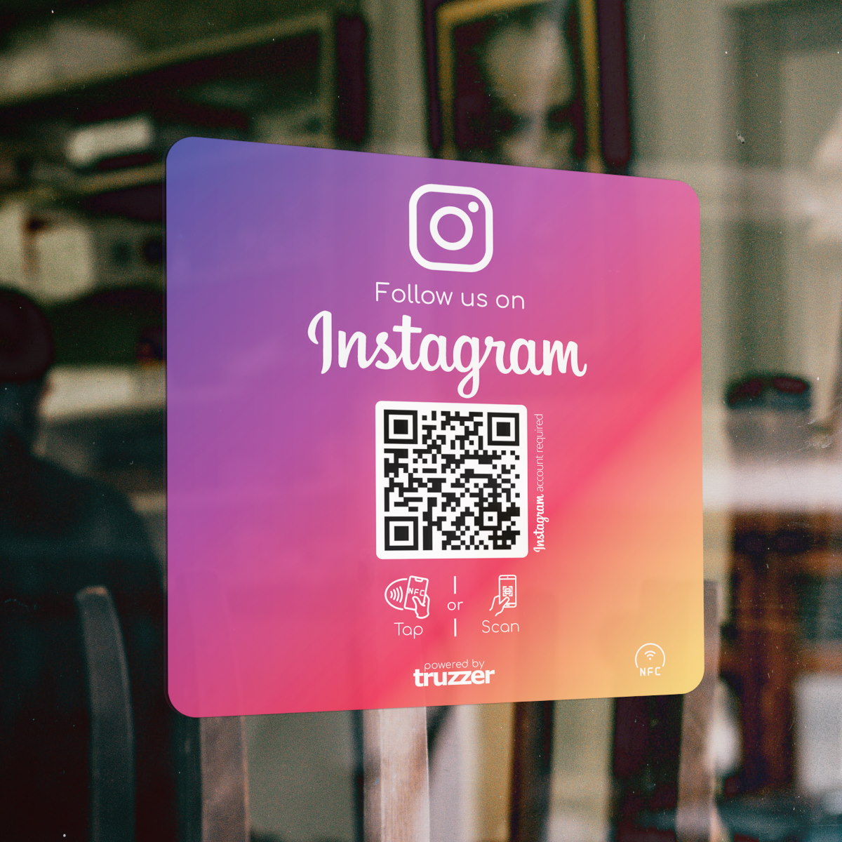 Instagram NFC Sticker "Square" mit Instagram QR Code – Bild 1