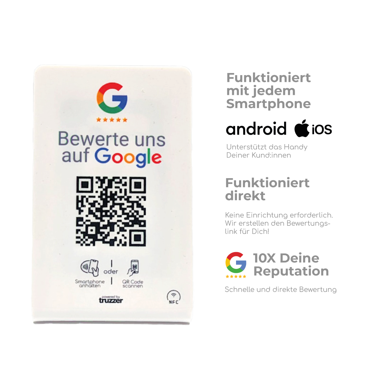 NFC & QR Aufsteller für Google-Bewertungen