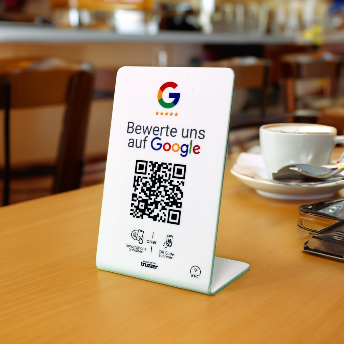 NFC & QR Aufsteller für Google-Bewertungen