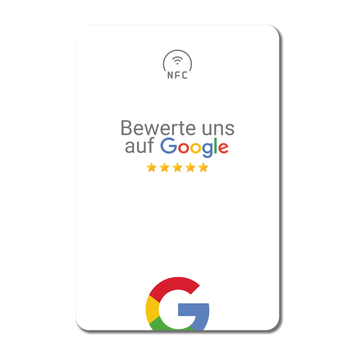 Google Bewertung NFC Karte "Tap" mit Google Bewertung QR Code