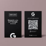Bewerten Sie uns auf Google Visitenkarte "Fresh" mit Google Bewertung QR Code – Bild 3