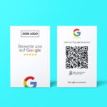 Bewerten Sie uns auf Google Visitenkarte "Fresh" mit Google Bewertung QR Code