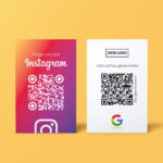 Google & Instagram Visitenkarte "Double" mit QR Code