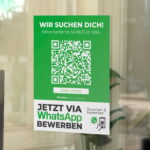 WhatsApp "JobScan" Bewerbungsaufkleber Bold mit Bewerbungs-QR Code