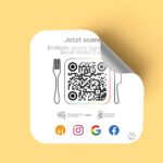 gastroGO! Restaurant Social Media NFC Aufkleber  + Speisekarte