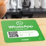 WhatsApp Chat NFC Aufkleber "Square" mit WhatsApp Chat QR Code