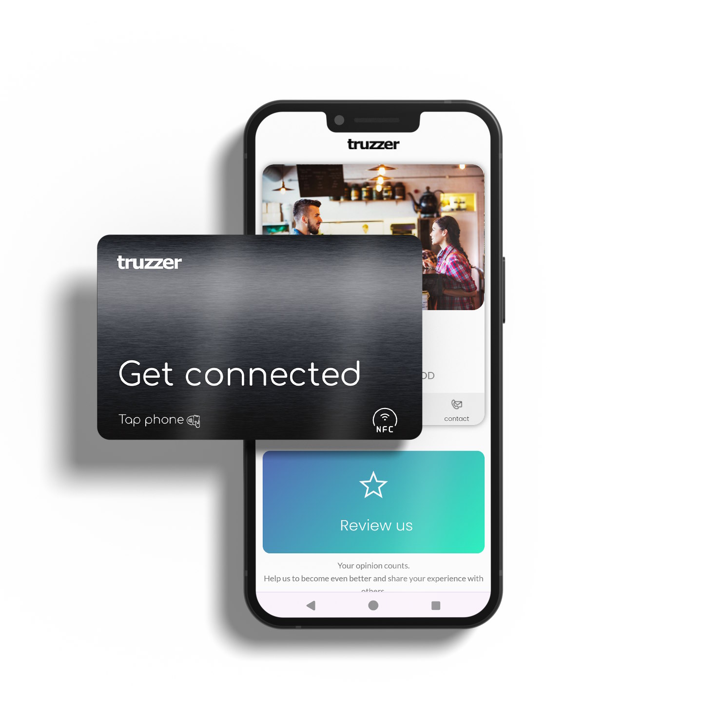 truzzer smart Metall NFC Visitenkarte / vcard
