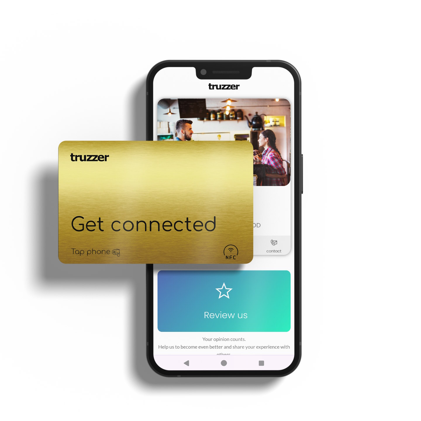truzzer smart Metall NFC Visitenkarte / vcard