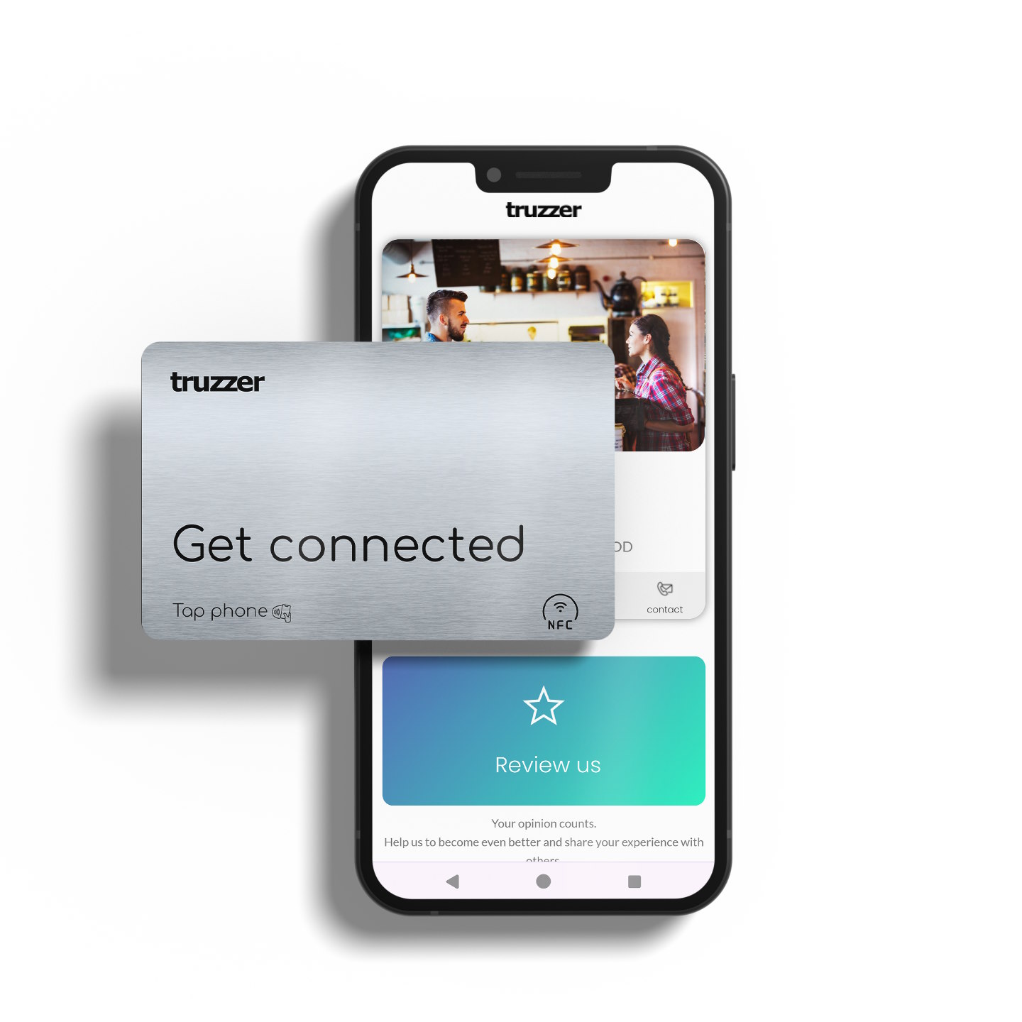 truzzer smart Metall NFC Visitenkarte / vcard