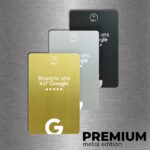 NFC Metall Visitenkarte für Google Bewertungen "Tap Premium"
