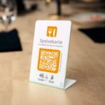 Digitale Speisekarte NFC Aufsteller mit integriertem QR-Code für Restaurants und Cafés – Bild 3