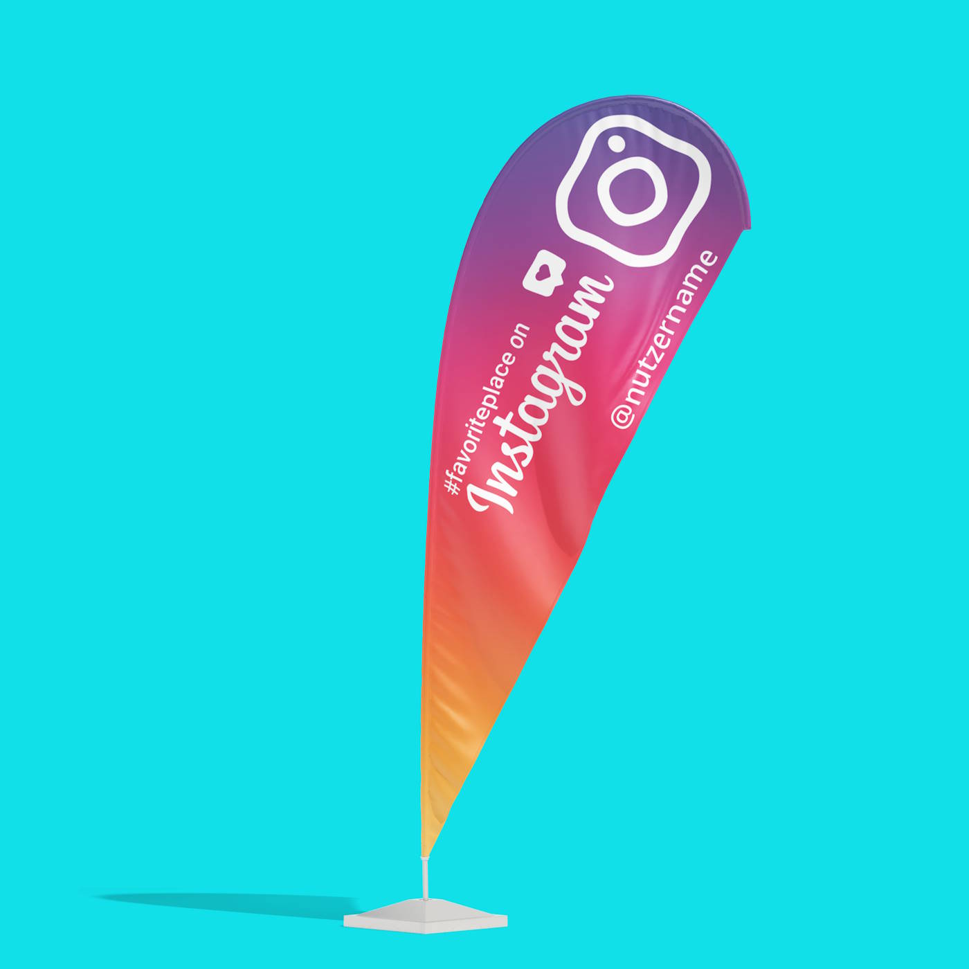 Folge uns auf Instagram Beachflag / Dropflag