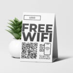 WIFI QR Code Tischaufsteller Bold