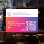Instagram Followeranzahl Trust Sticker mit QR Code
