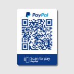 PayPal bezahlen QR Code Aufkleber
