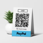 PayPal bezahlen QR Code Tischaufsteller Brand Refresh
