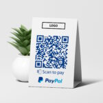 PayPal bezahlen QR Code Tischaufsteller